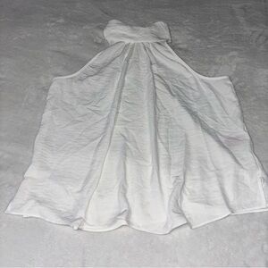 Jennifer Lopez Tie Neck Sleeveless Halter Top in White Women’s Size XLarge